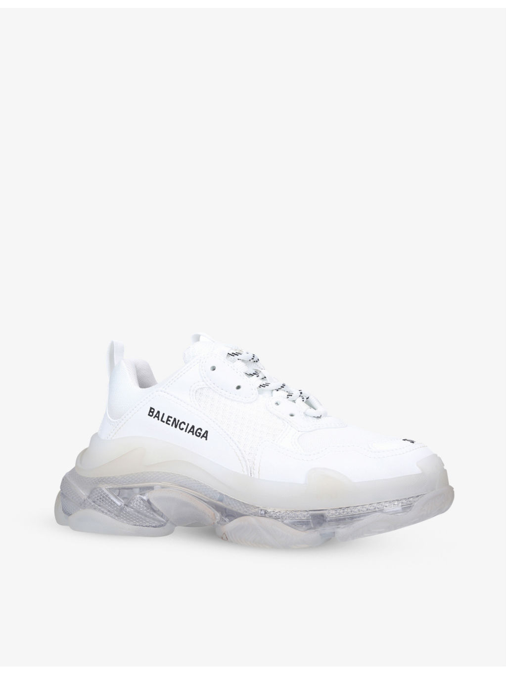 Women's Triple S Clear Sole faux-leather and mesh trainers - 3