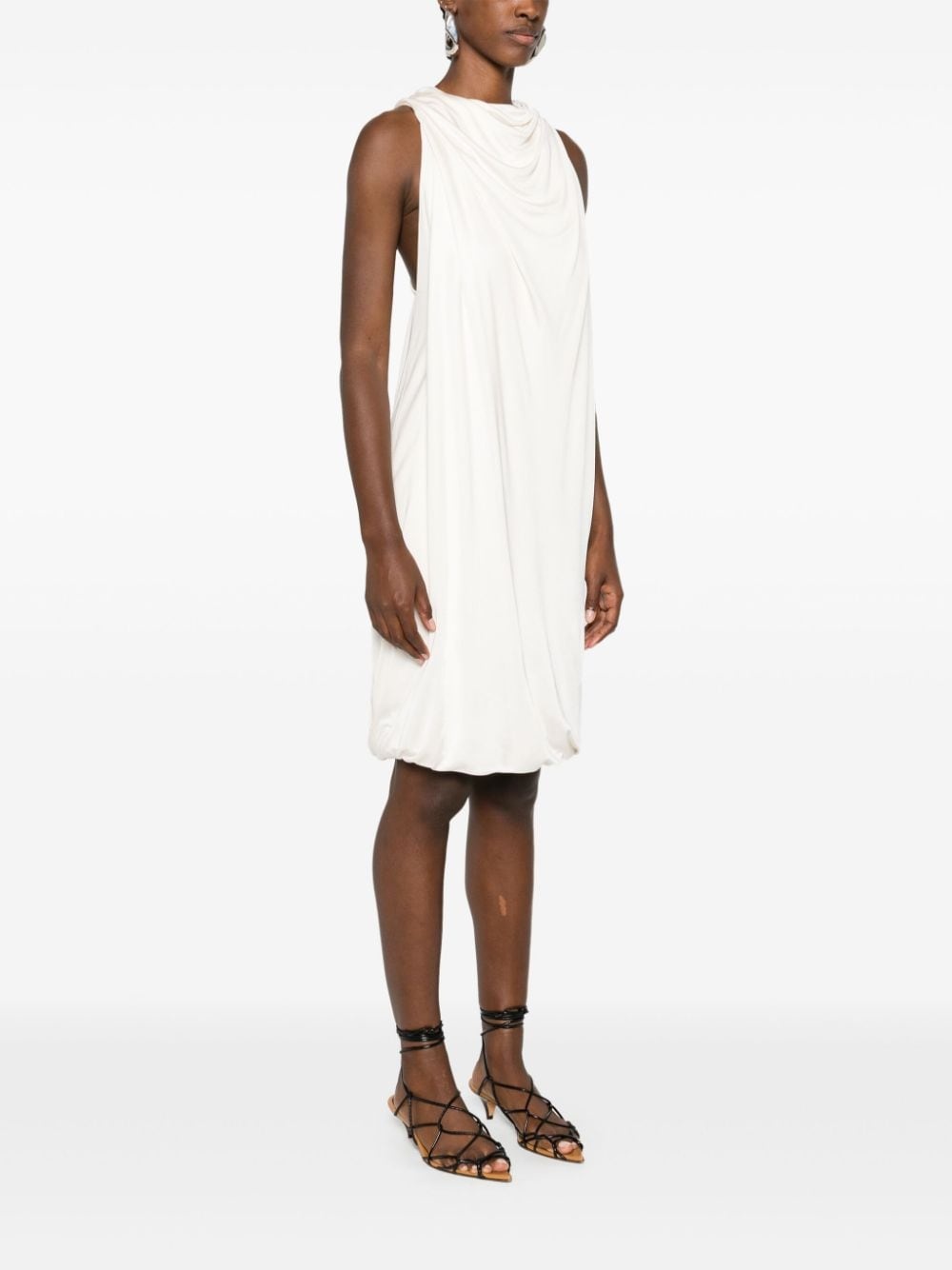 brooch-detail midi dress - 4