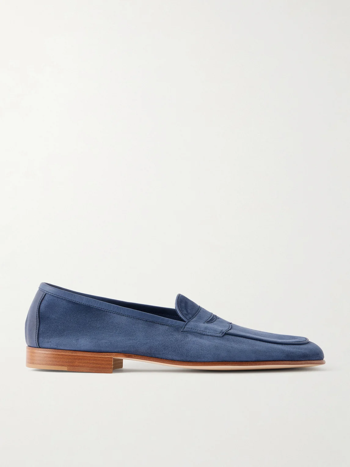 Polperro Leather-Trimmed Suede Penny Loafers - 1