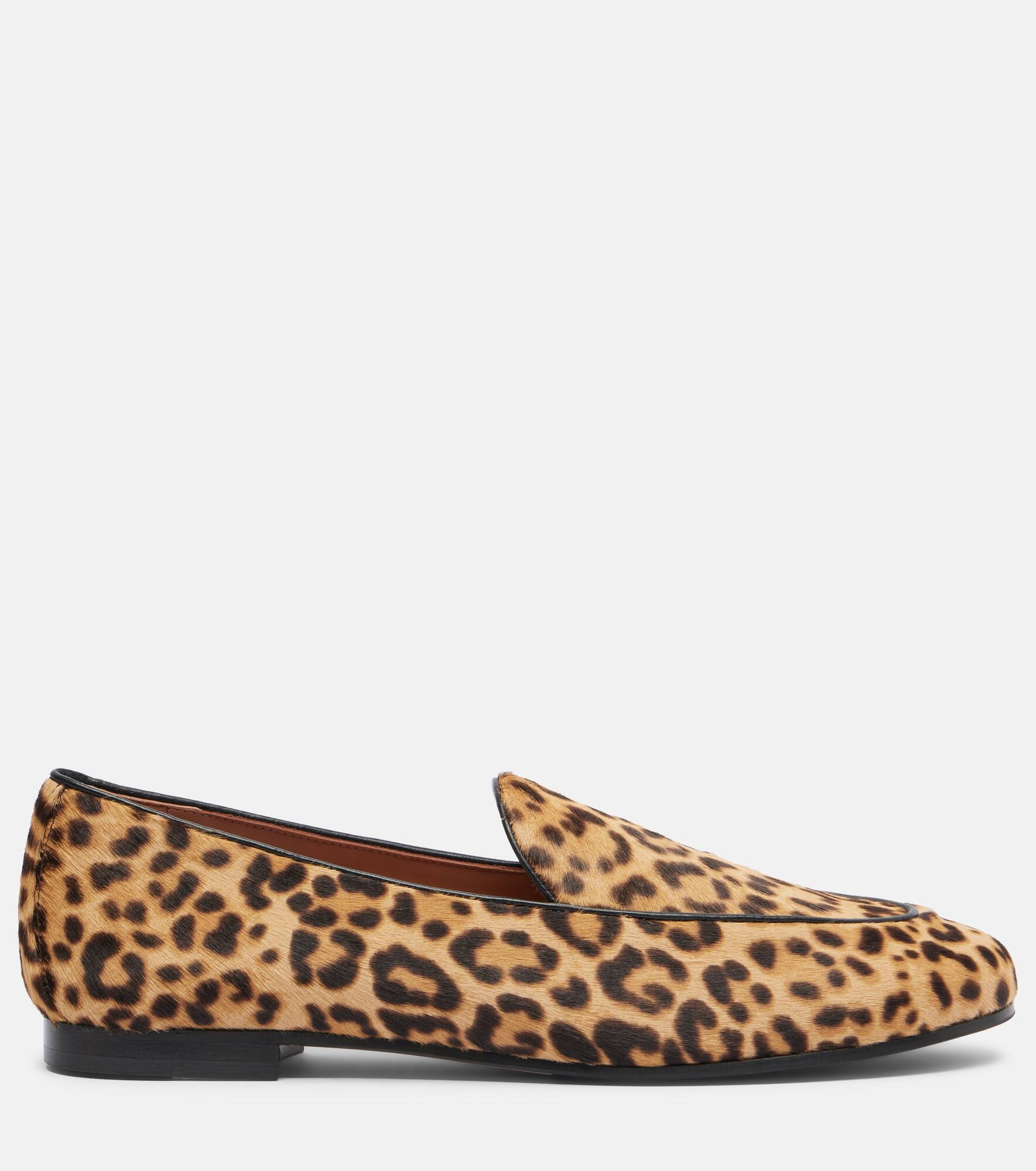 Guanto leopard-print calf hair loafers - 4