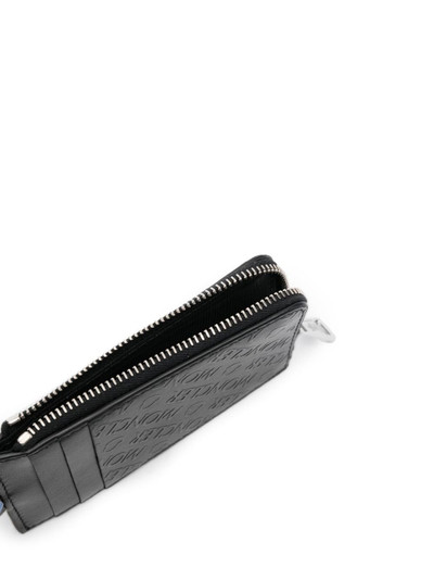 Moncler leather card holder with strap outlook