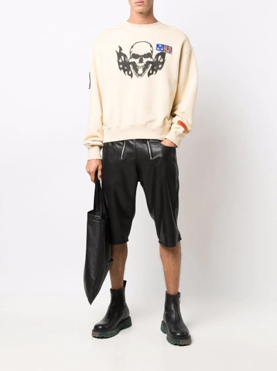 Heron Preston skull print sweatshirt outlook