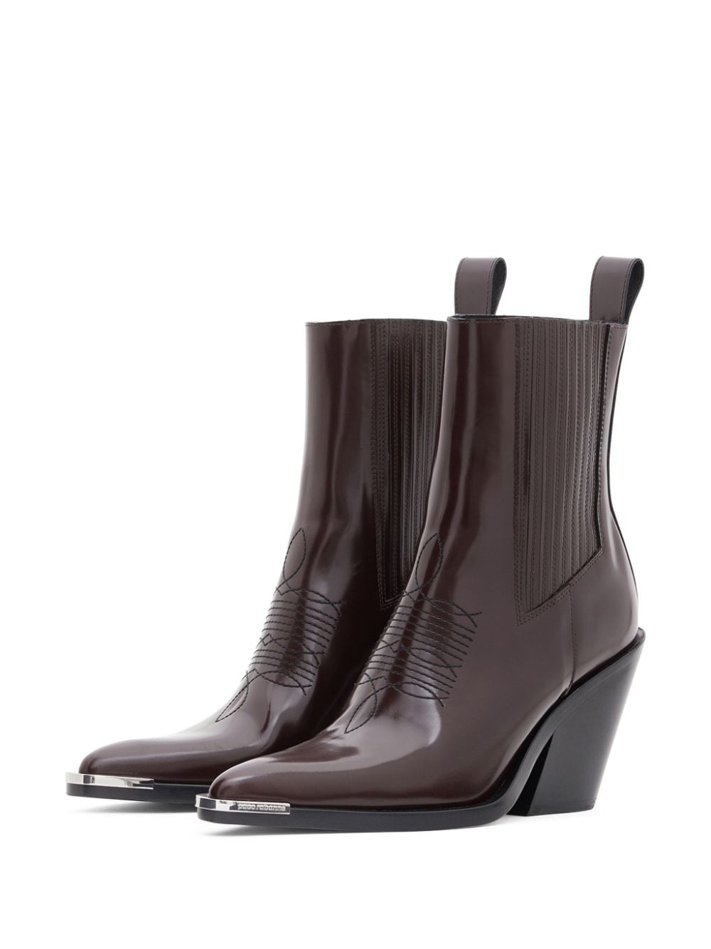 Crimson 100mm leather Chelsea boots - 4