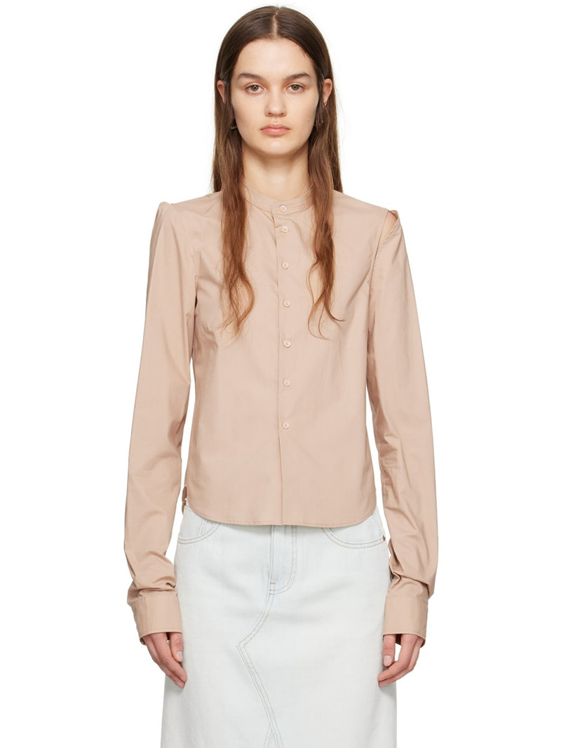 Tan Cut-Out Shirt 1