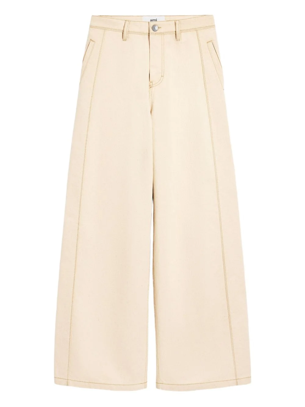 Ami Paris Women Super Wide Denim Jeans - 1