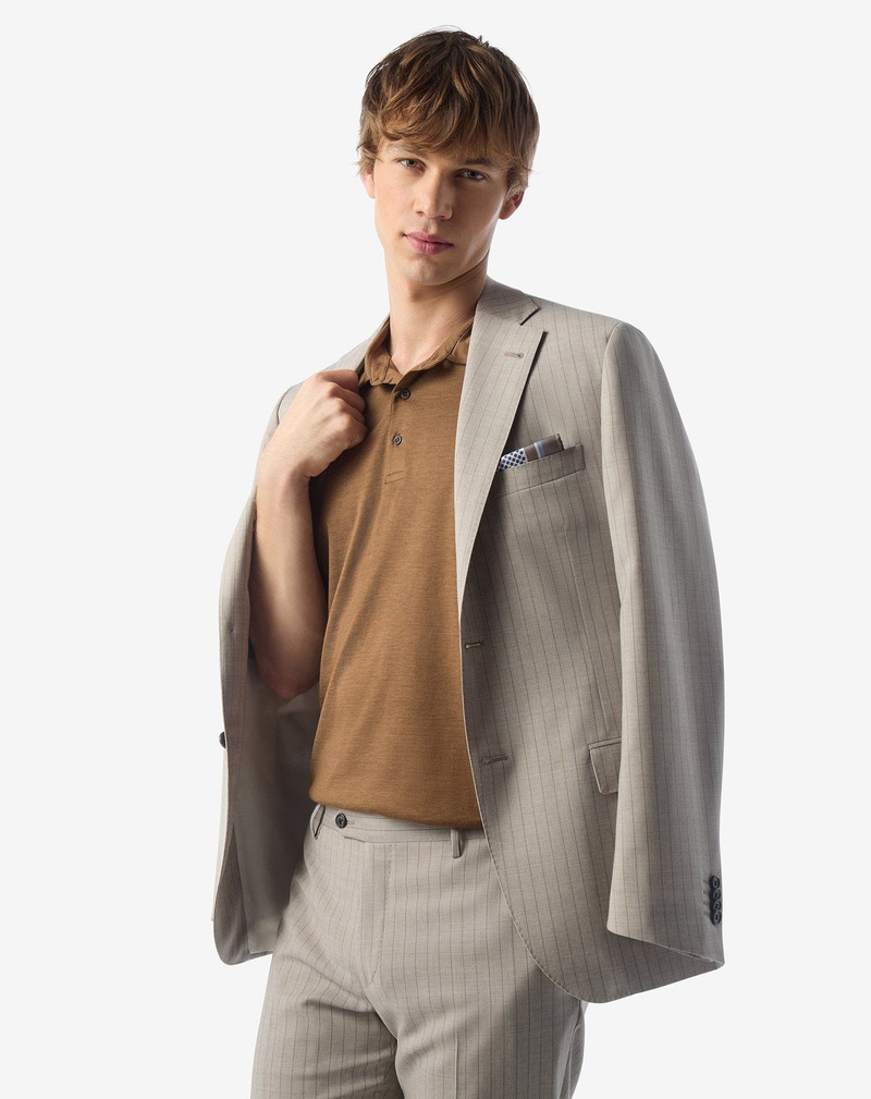 Beige pure wool suit 4