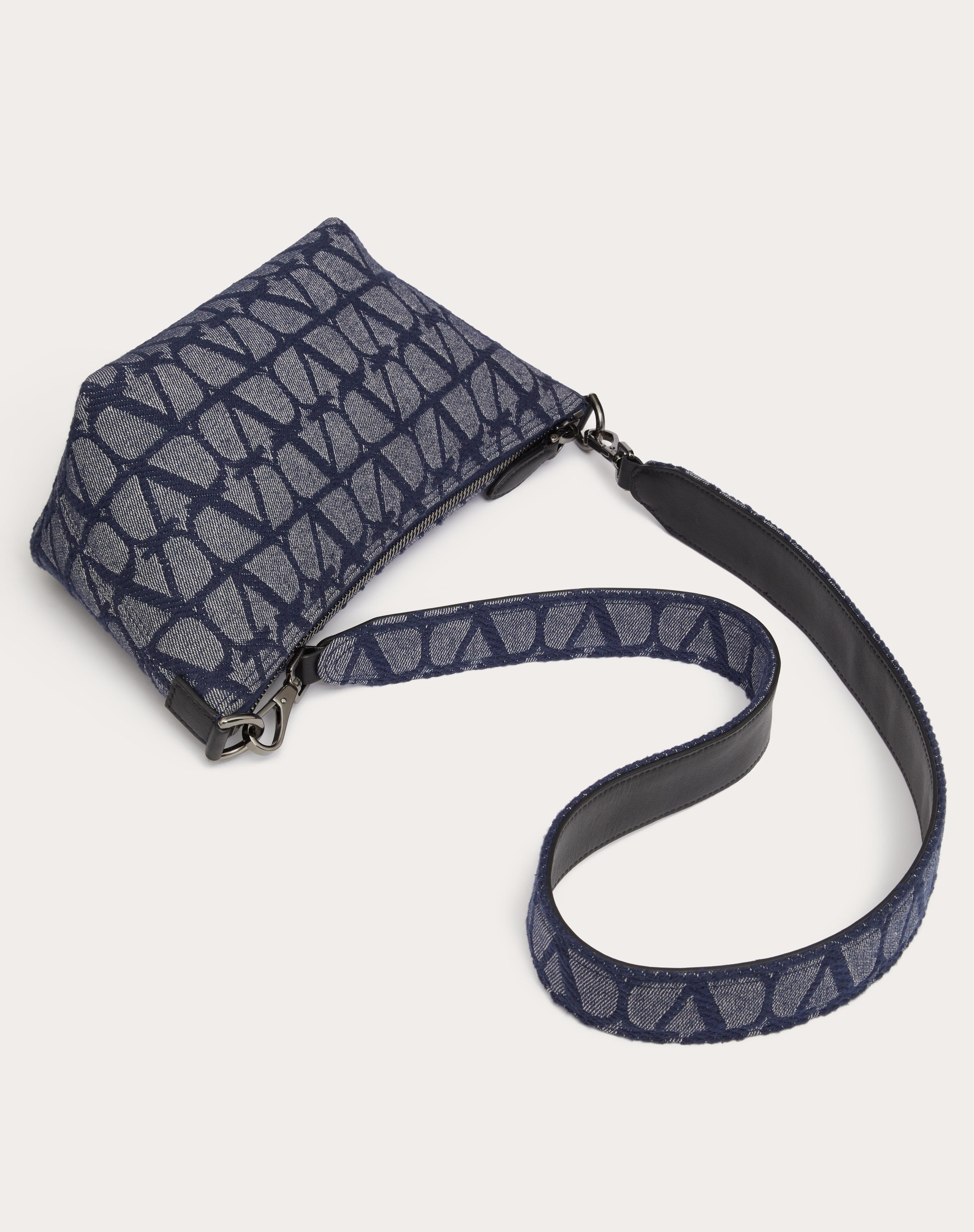 DENIM-EFFECT TOILE ICONOGRAPHE JACQUARD FABRIC CROSSBODY BAG - 6