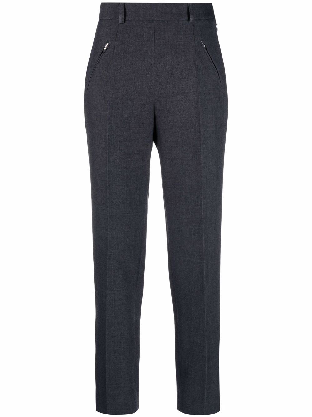 high-waisted slim-fit trousers - 2