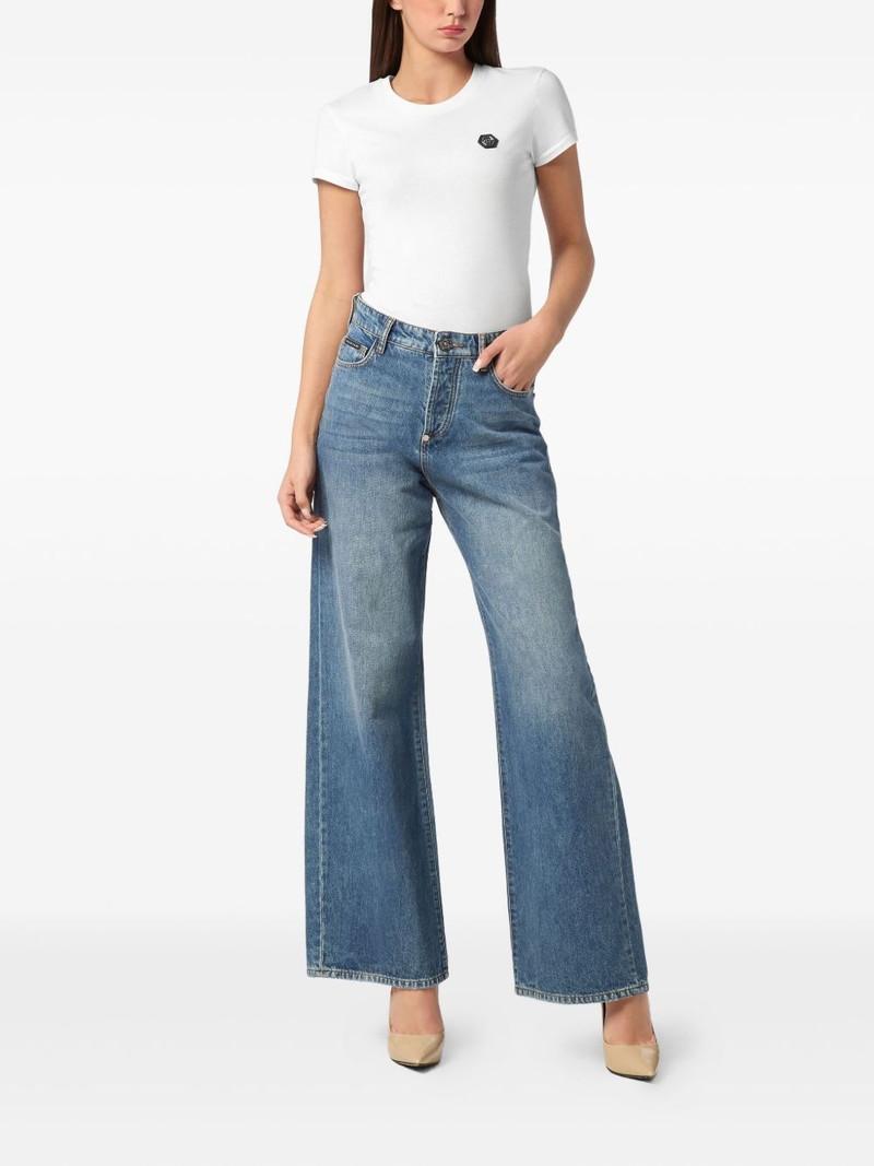 PHILIPP PLEIN logo-embroidered jeans outlook
