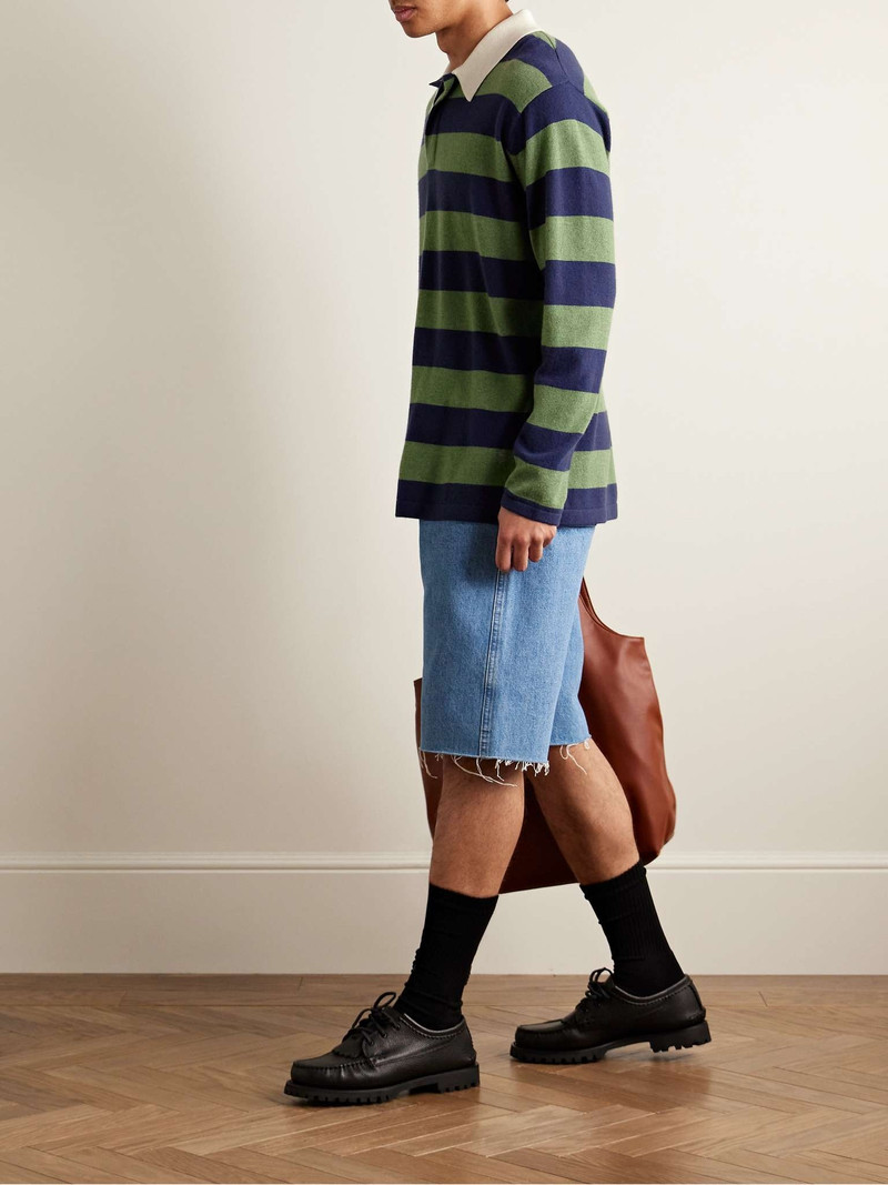 GUEST IN RESIDENCE Rugby Striped Cashmere Polo Shirt outlook