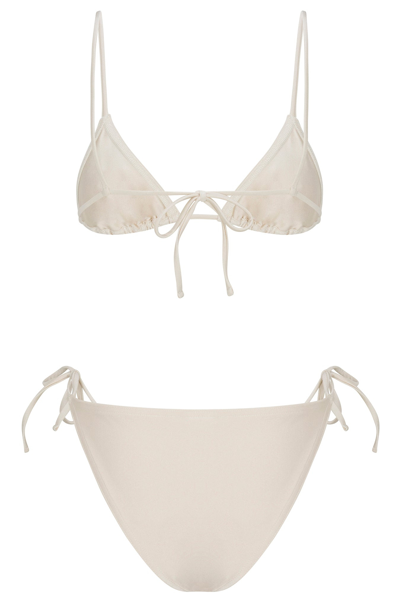CREME TRIANGLE BIKINI TOP - 8