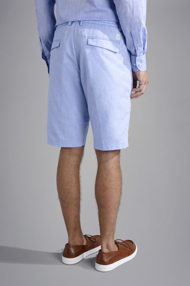COTTON E LINEN BERMUDA SHORTS 3