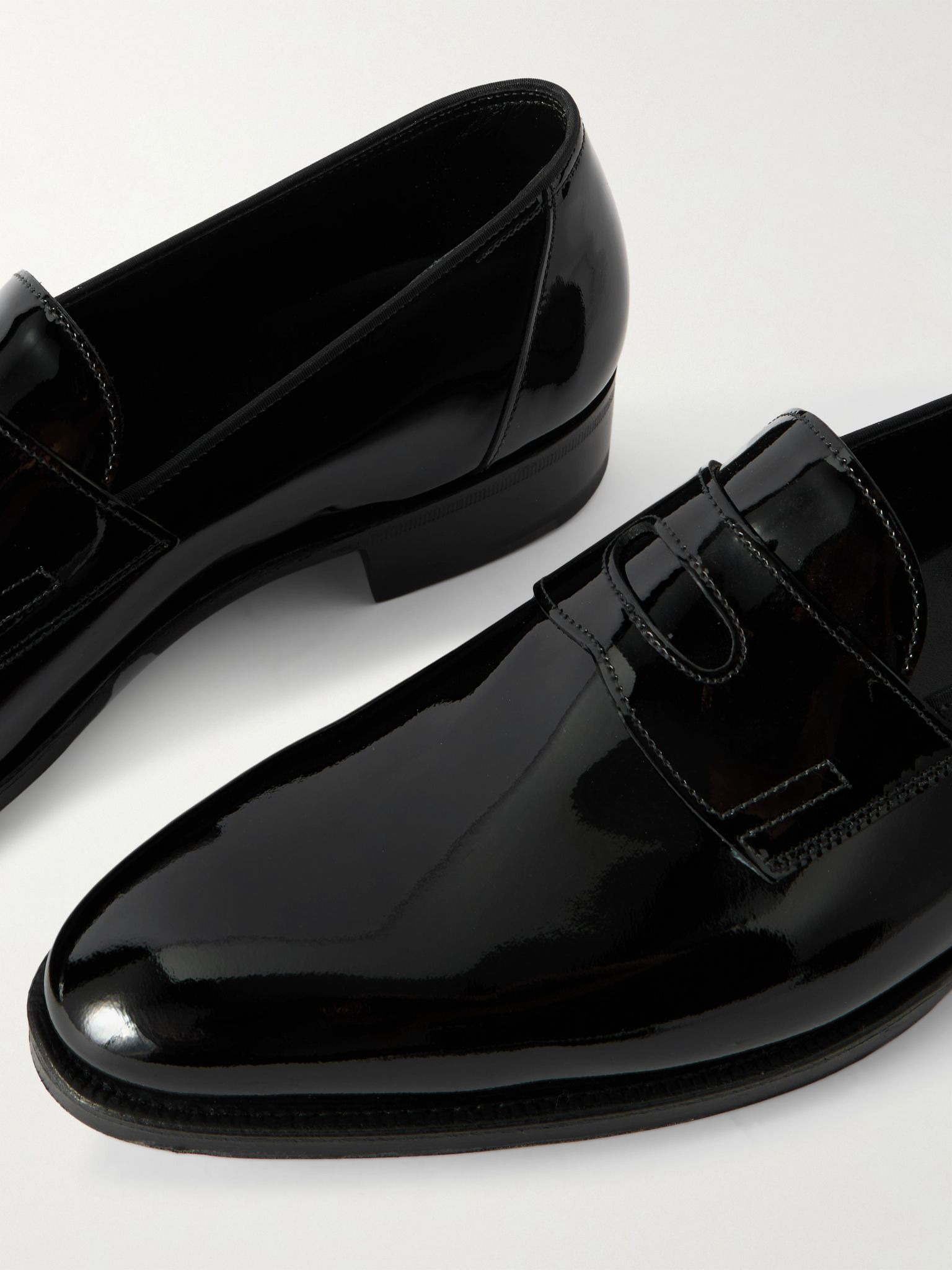 Jamie Patent-Leather Penny Loafers Black - 5