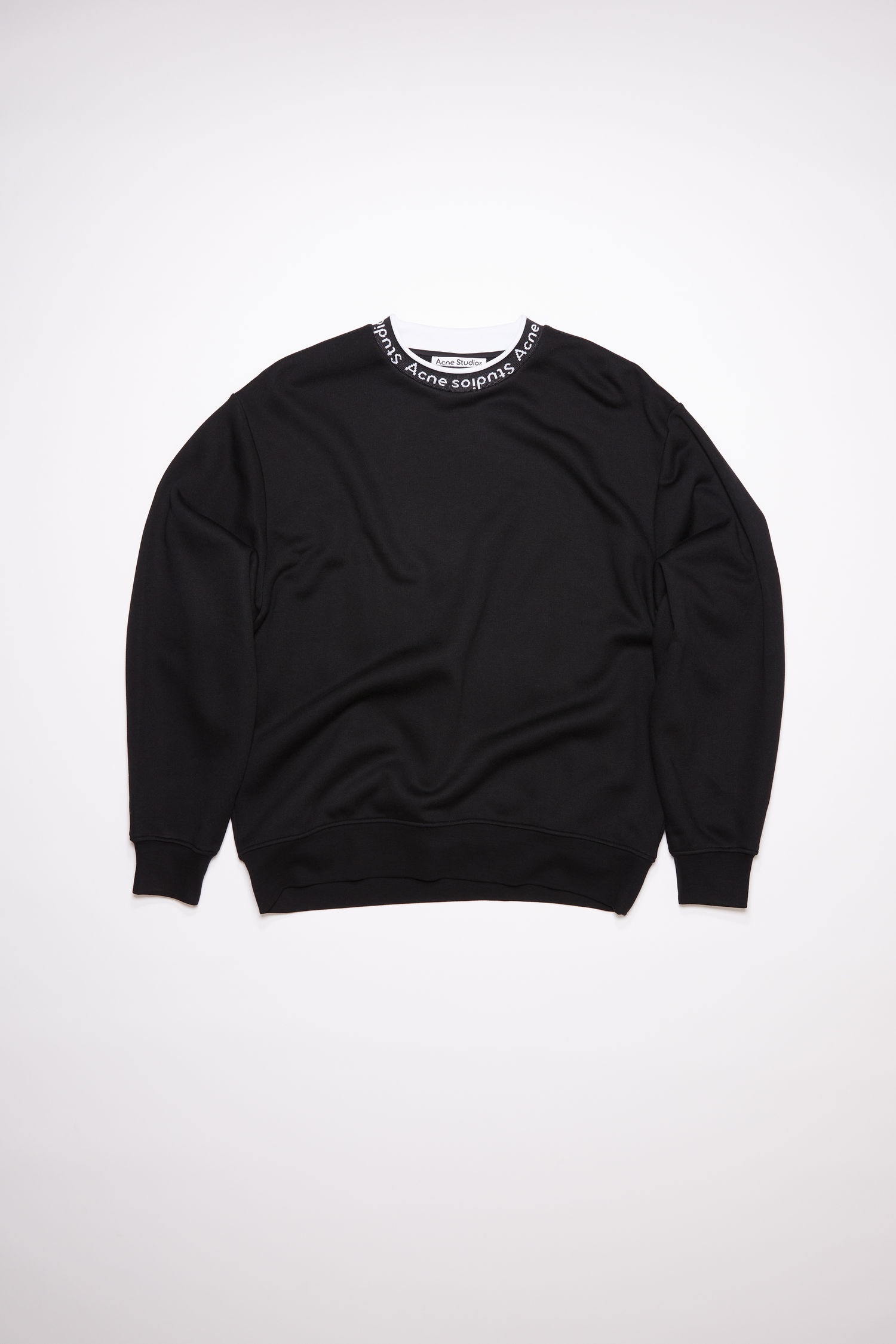 Logo rib sweatshirt - Black - 4