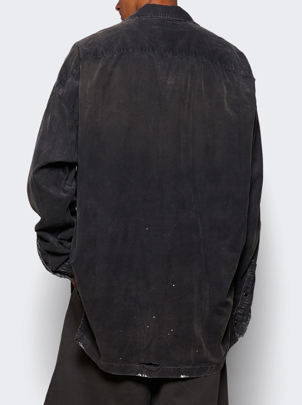 Corduroy Shirts With Stickers Black - 4