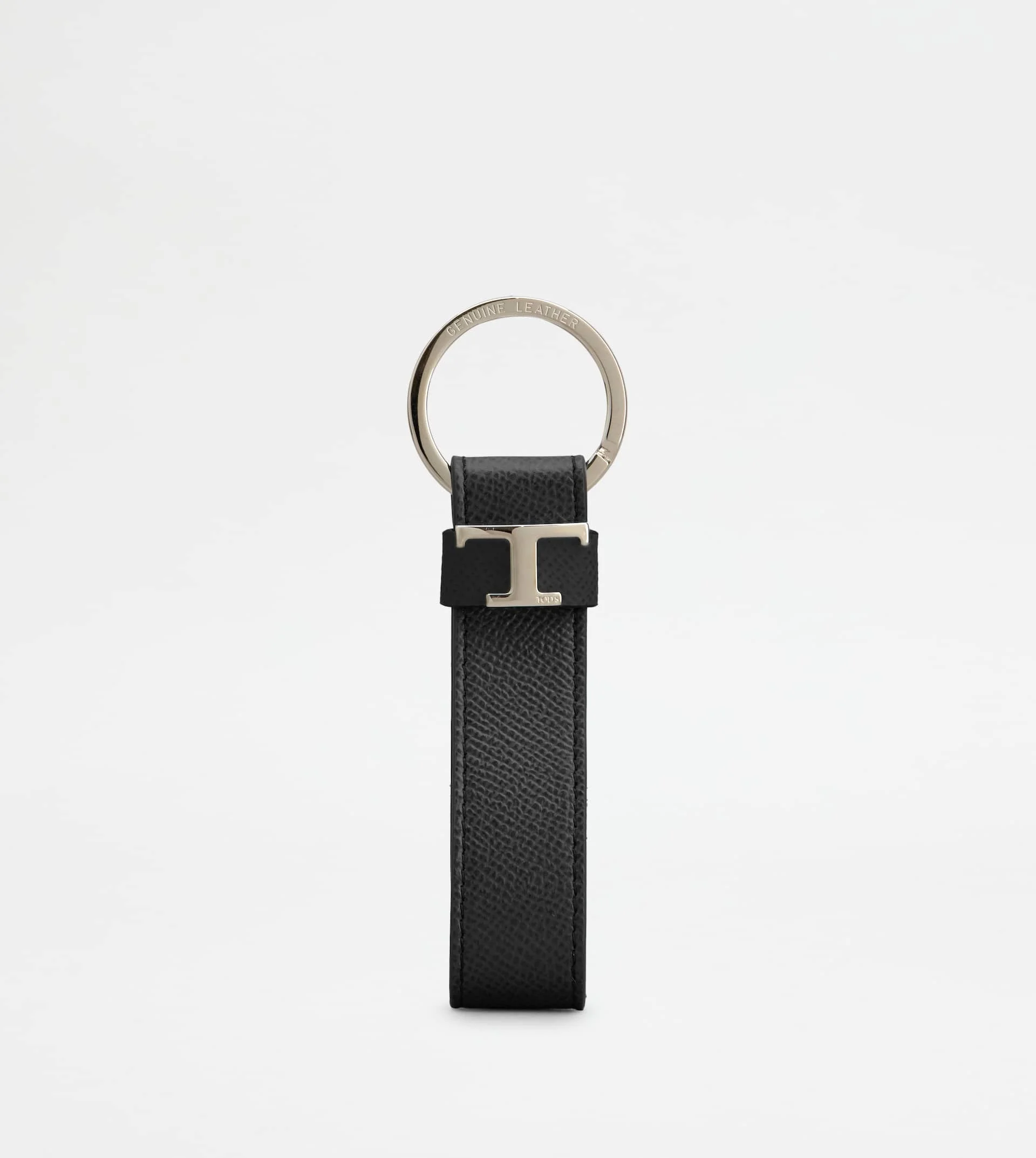 KEY HOLDER IN LEATHER - GREY, BLACK - 1