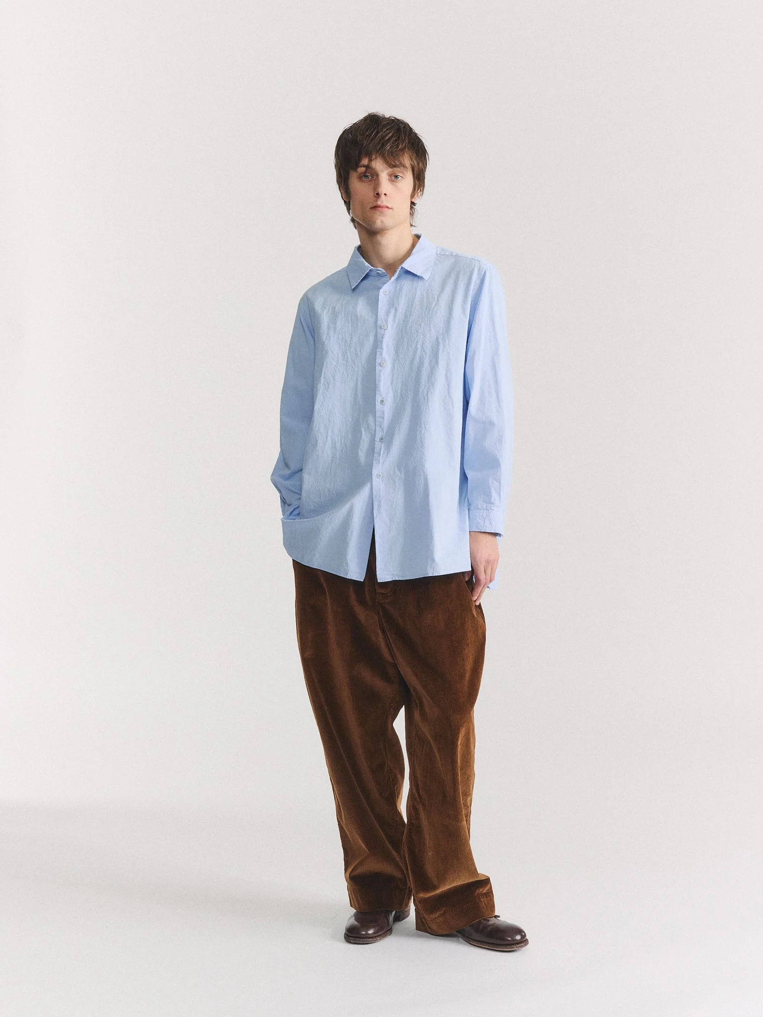 IKLA SHIRT - PAPER COT - GLACIER - 1