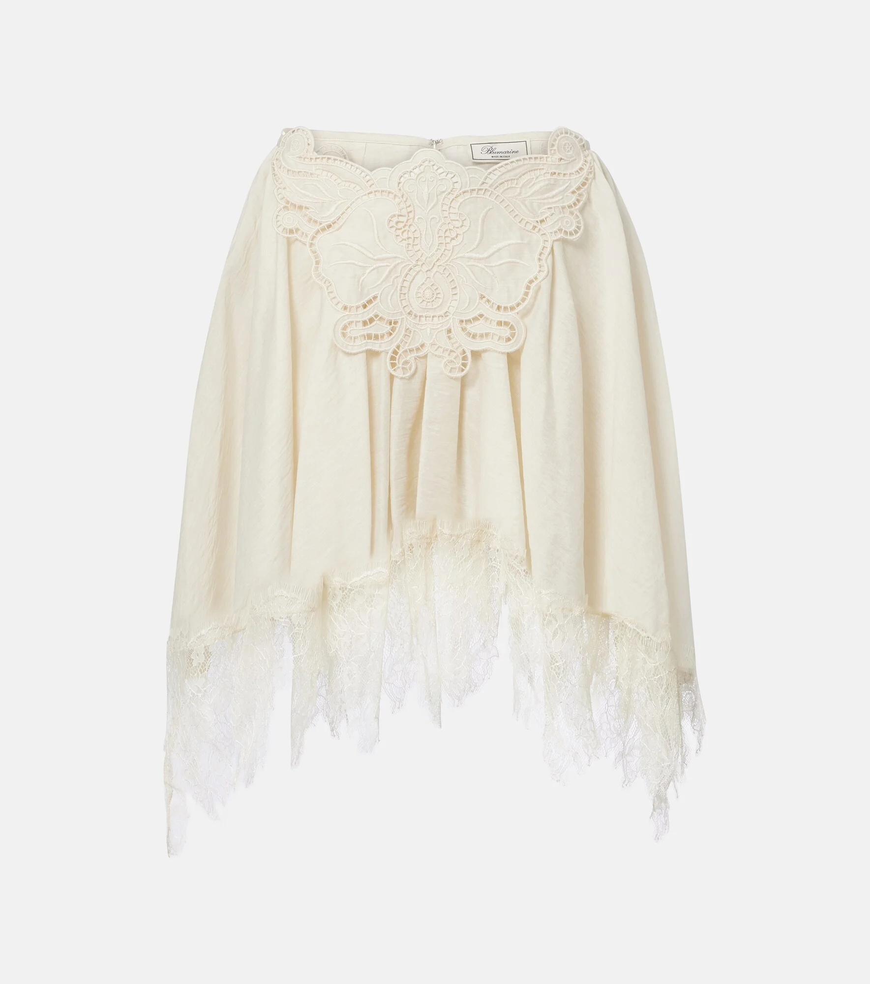 Embroidered lace-trimmed miniskirt - 1