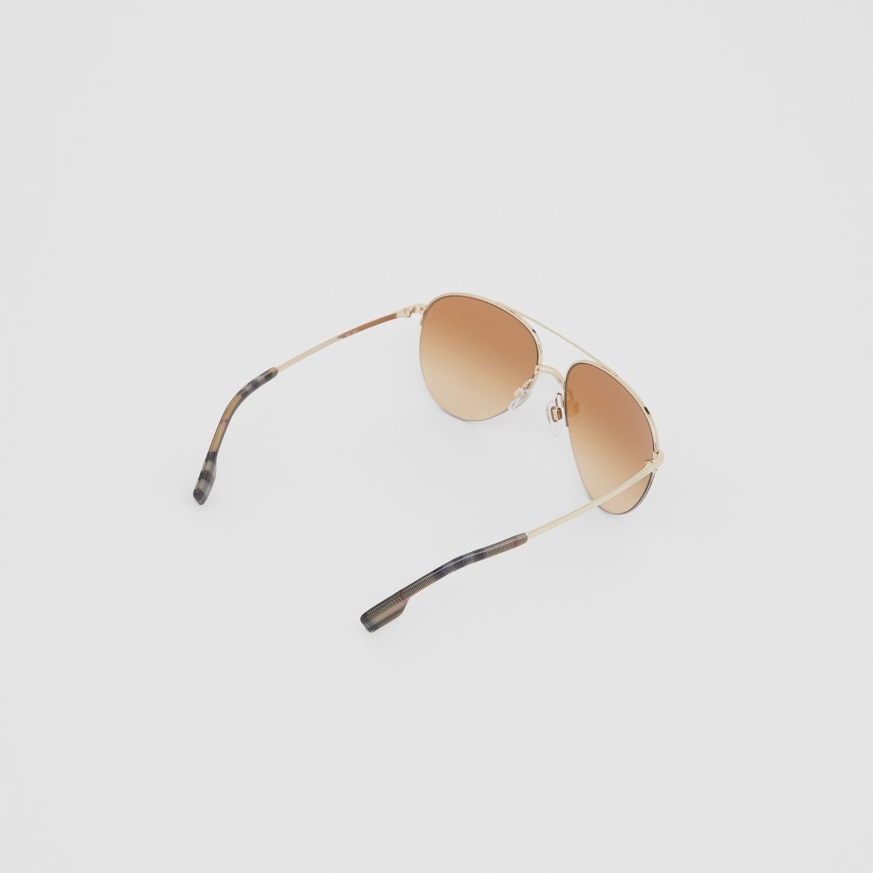 Vintage Check Detail Pilot Sunglasses - 5