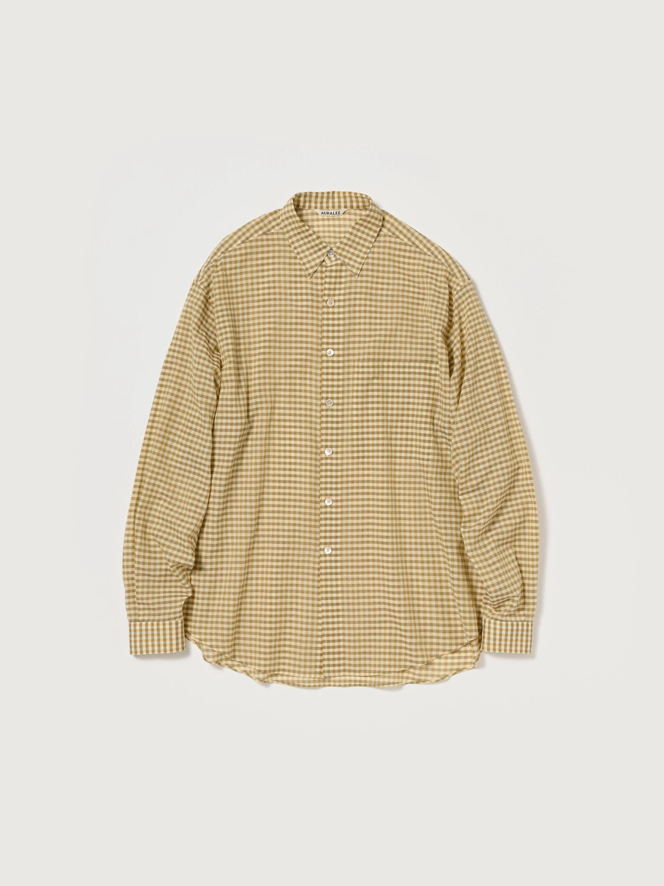 AIRY LIGHT COTTON CHECK BIG SHIRT - 1