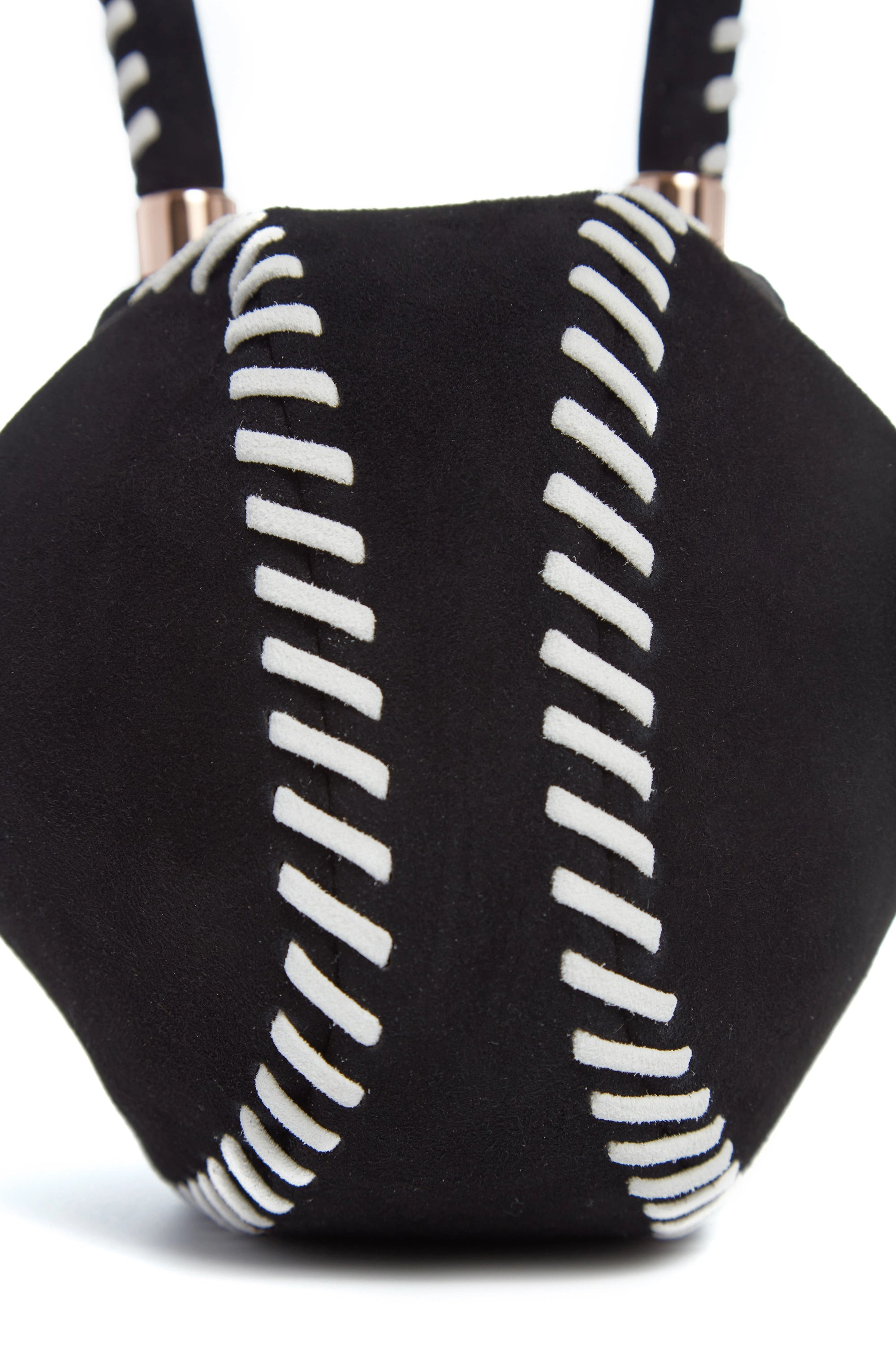 Whipstitch Demi Bag in Black Suede - 6