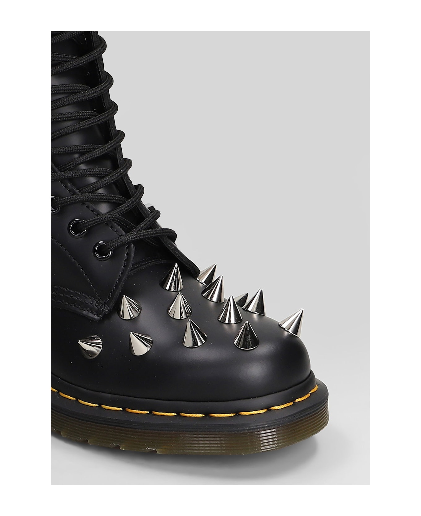 Combat Boots In Black Leather - 5