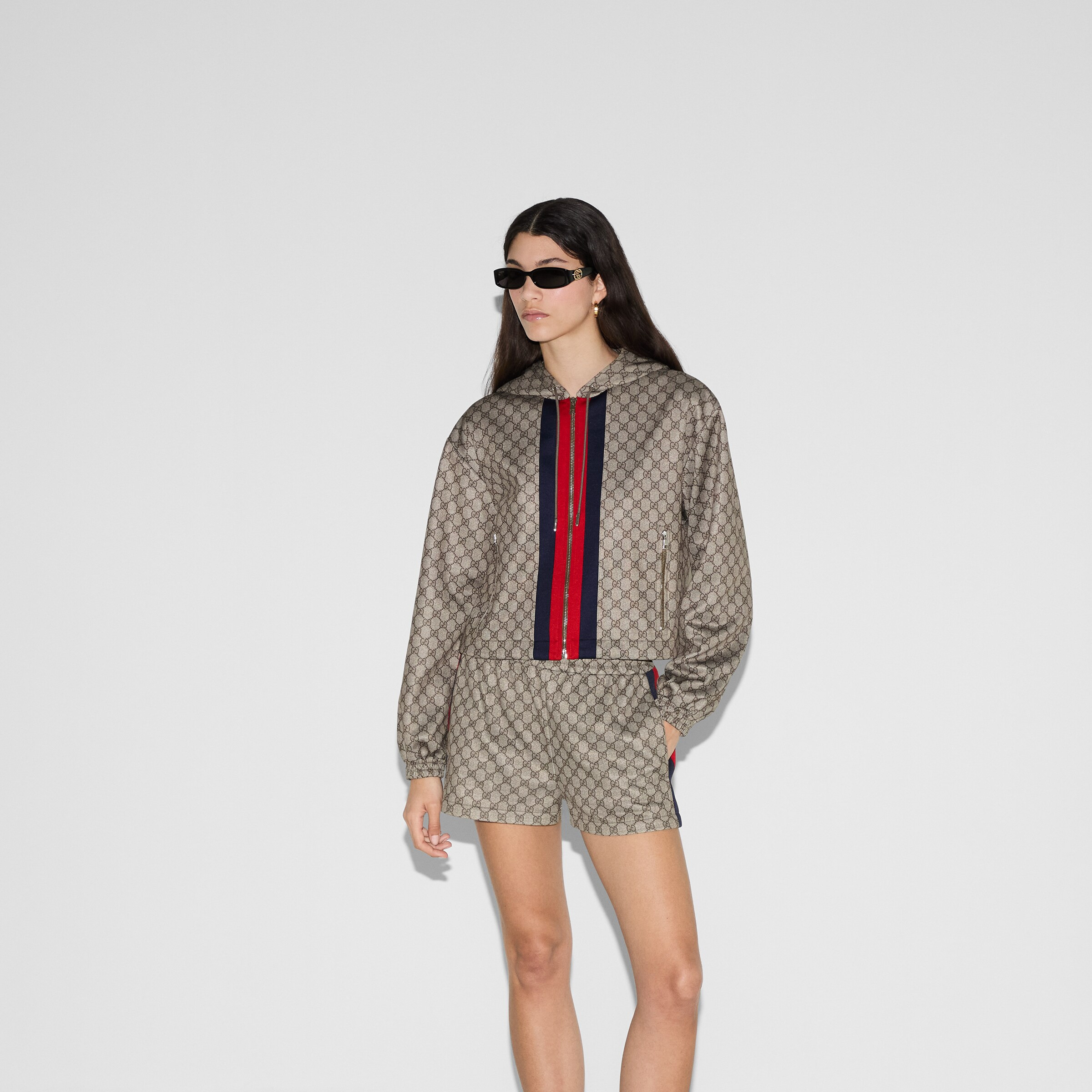 GG technical jersey zip jacket - 3