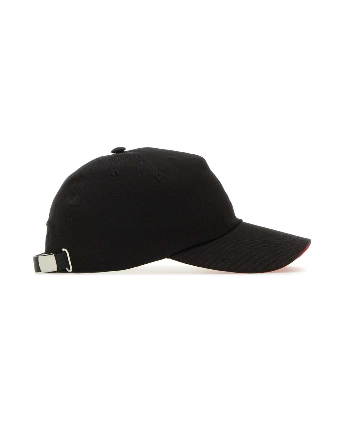 Black Cotton Baseball Hat - 2