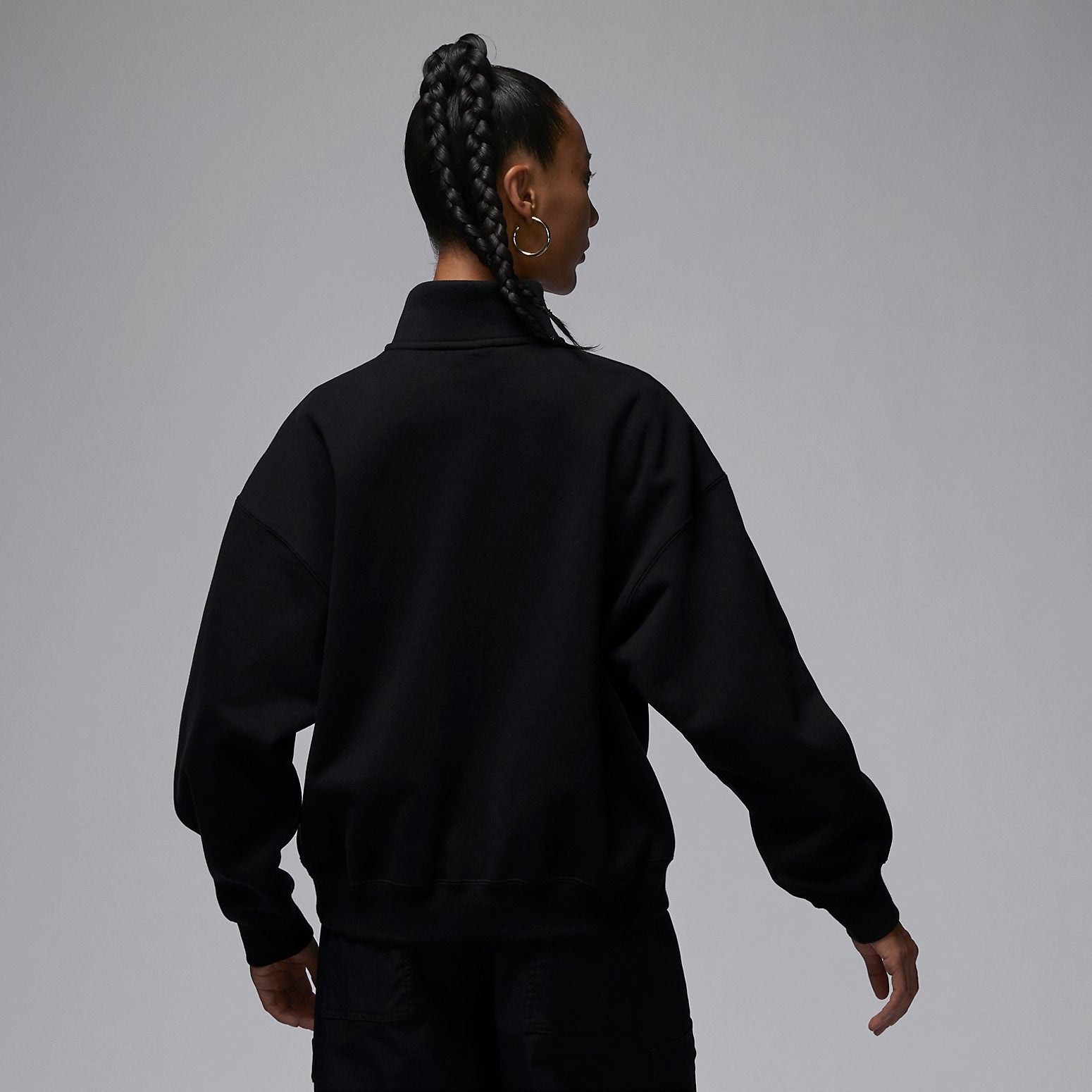 (WMNS) Air Jordan Flight Fleece Top 'Black' FD7222-010 - 2