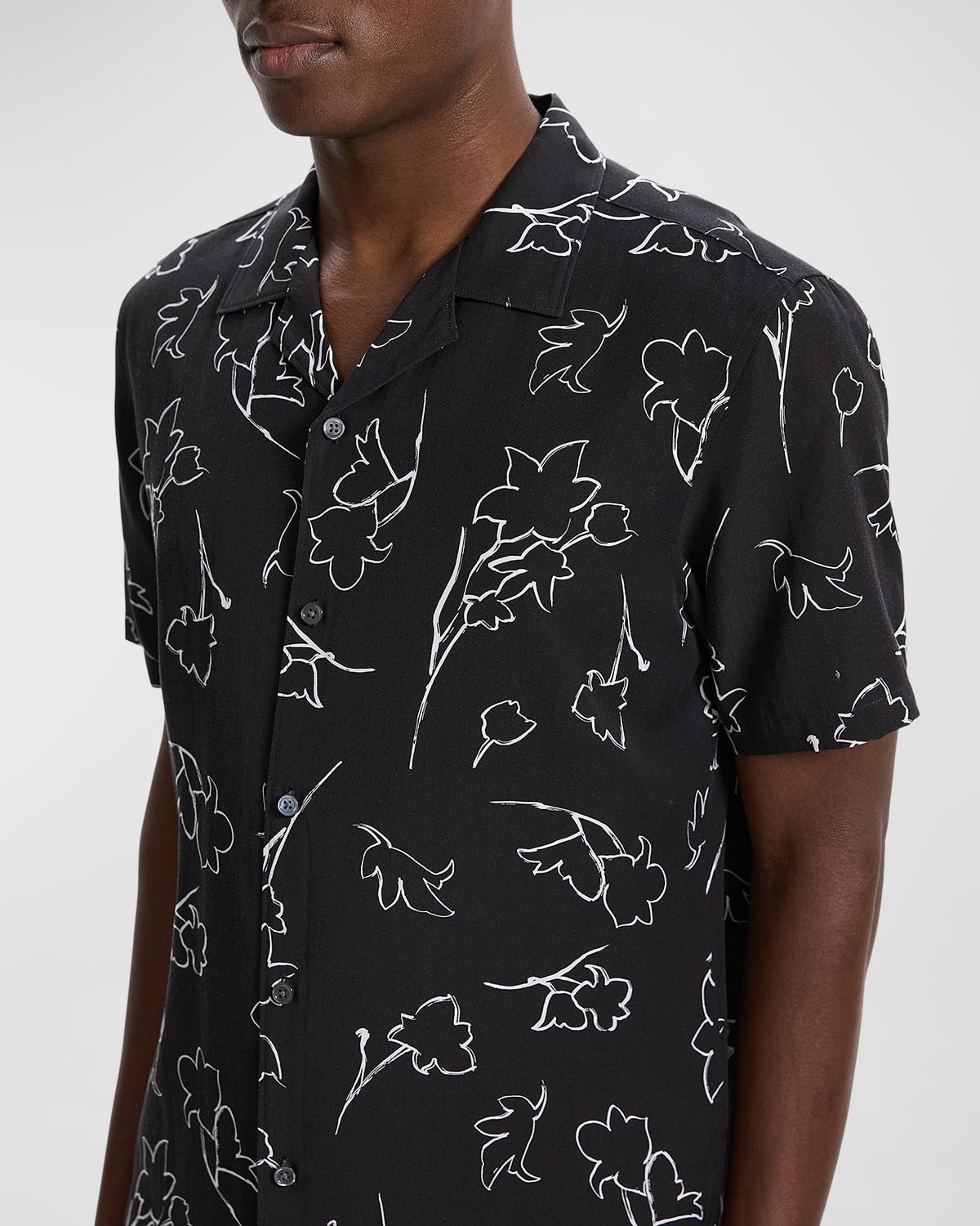Men's Irving Floral Sketch Camp Shirt - 4