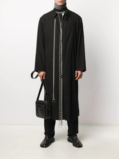 Yohji Yamamoto chain-detail zipped coat outlook