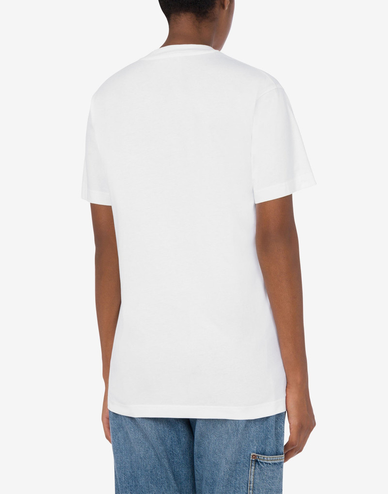 Moschino ORGANIC JERSEY T-SHIRT LAUREL CROWN LOGO outlook