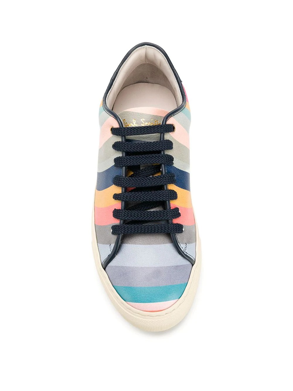 striped lo-top sneakers - 4