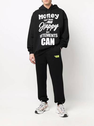 VETEMENTS graphic-print cotton hoodie outlook