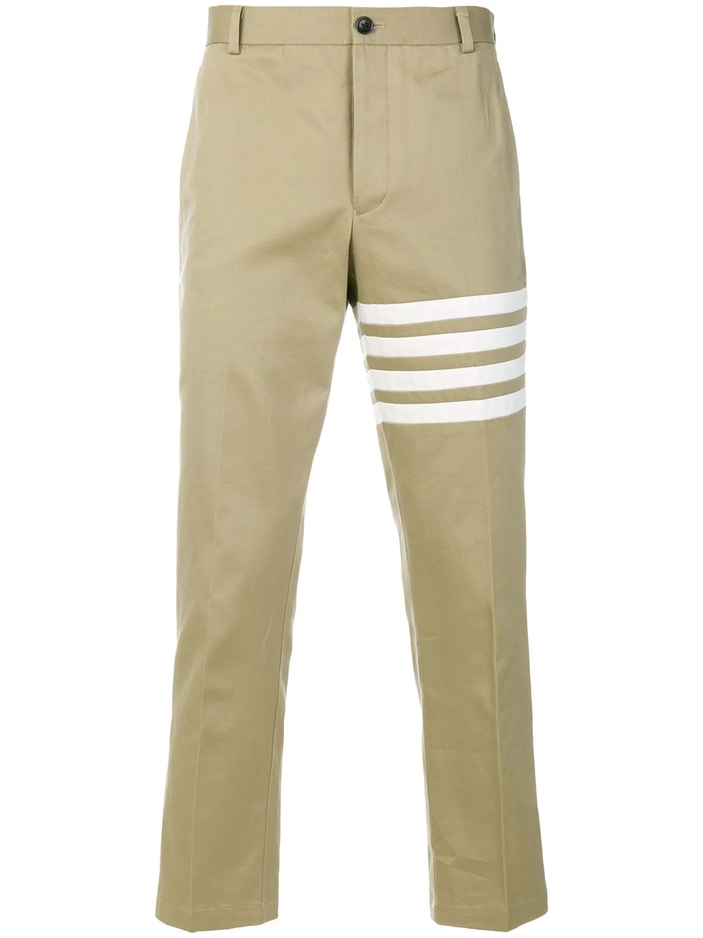 Seamed 4-Bar Stripe Unconstructed Chino Trouser In Cotton Twill - 1