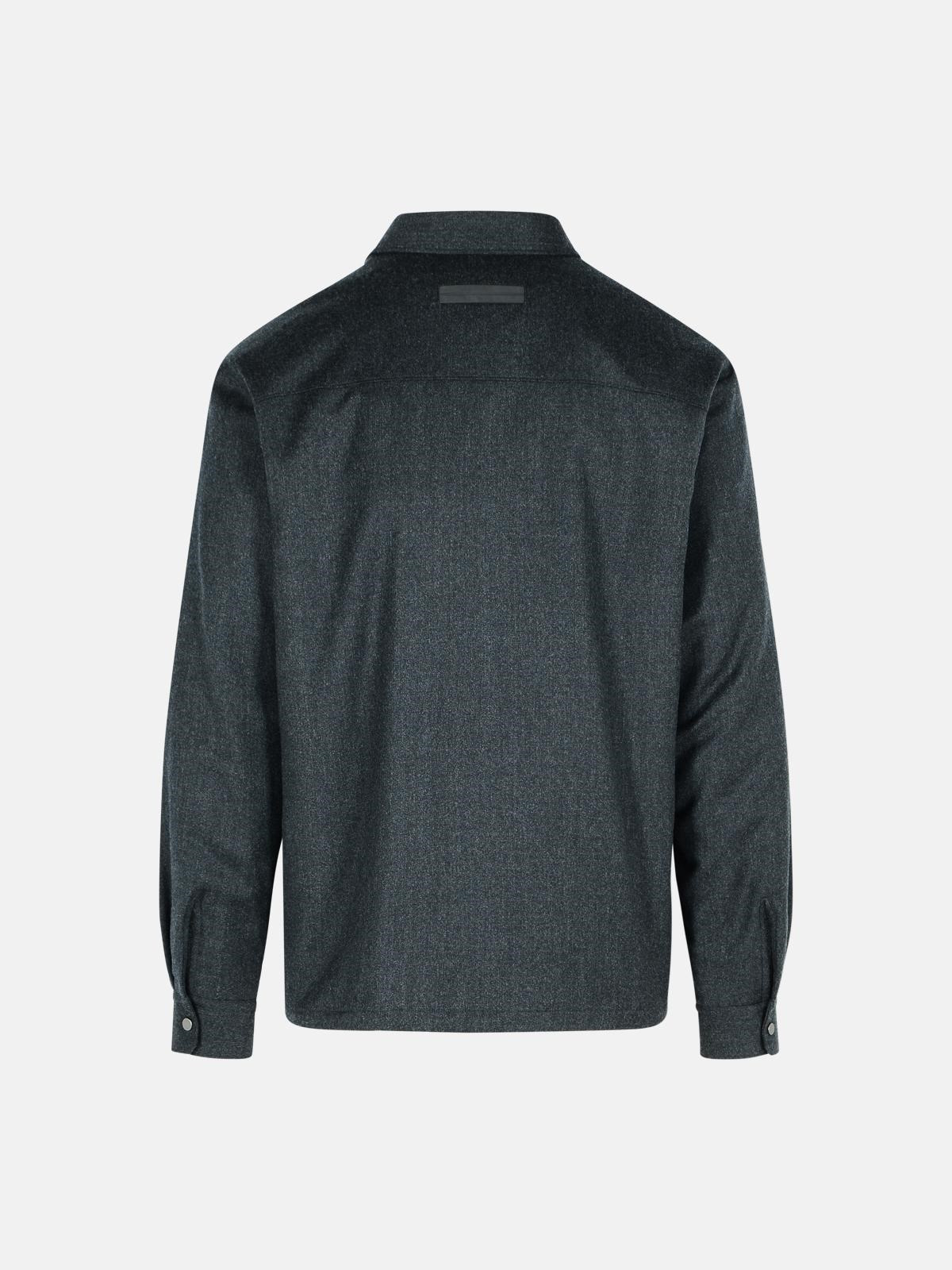 GREY WOOL OVERSHIRTS - 3