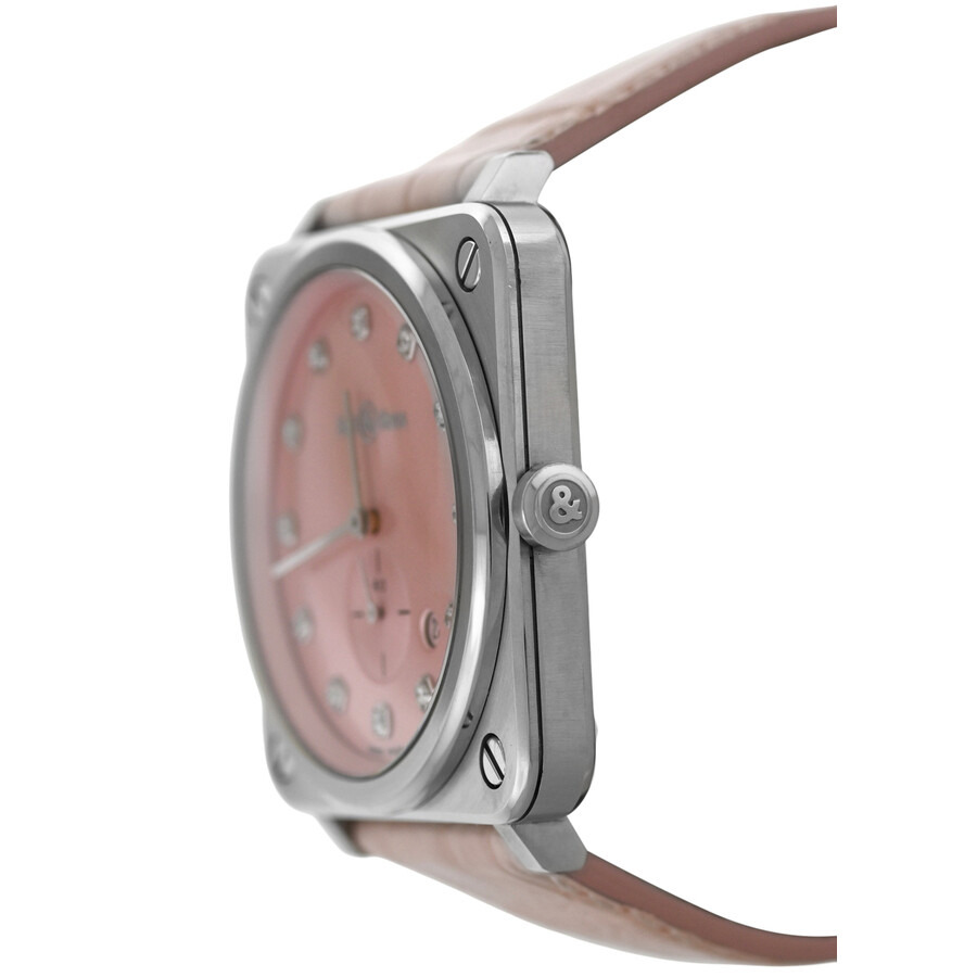 Bell And Ross - Pre-owned Bell and Ross Novarosa Diamond Pink Sunray Dial Ladies Watch BRS-PK-ST-DIA/SCR - 2
