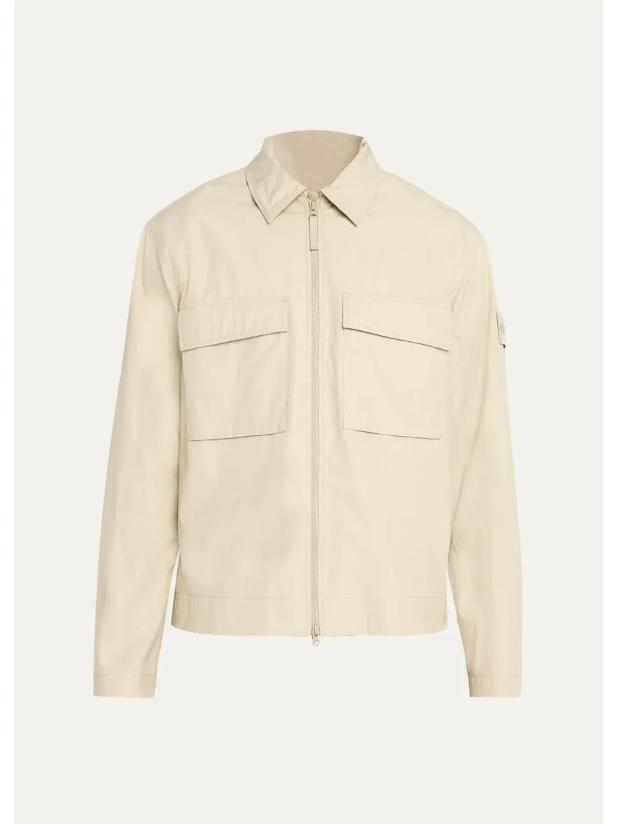 Men's Cotton Full-Zip Shirt Jacket - 1