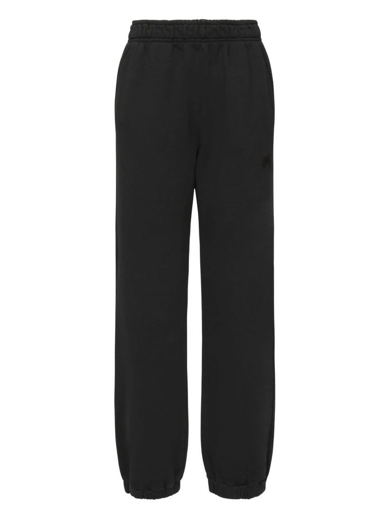 embroidered cuffed track pants 1