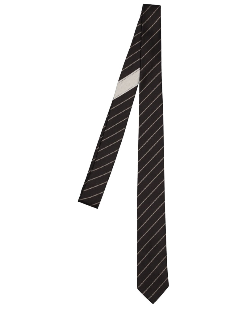 Striped silk tie - 1