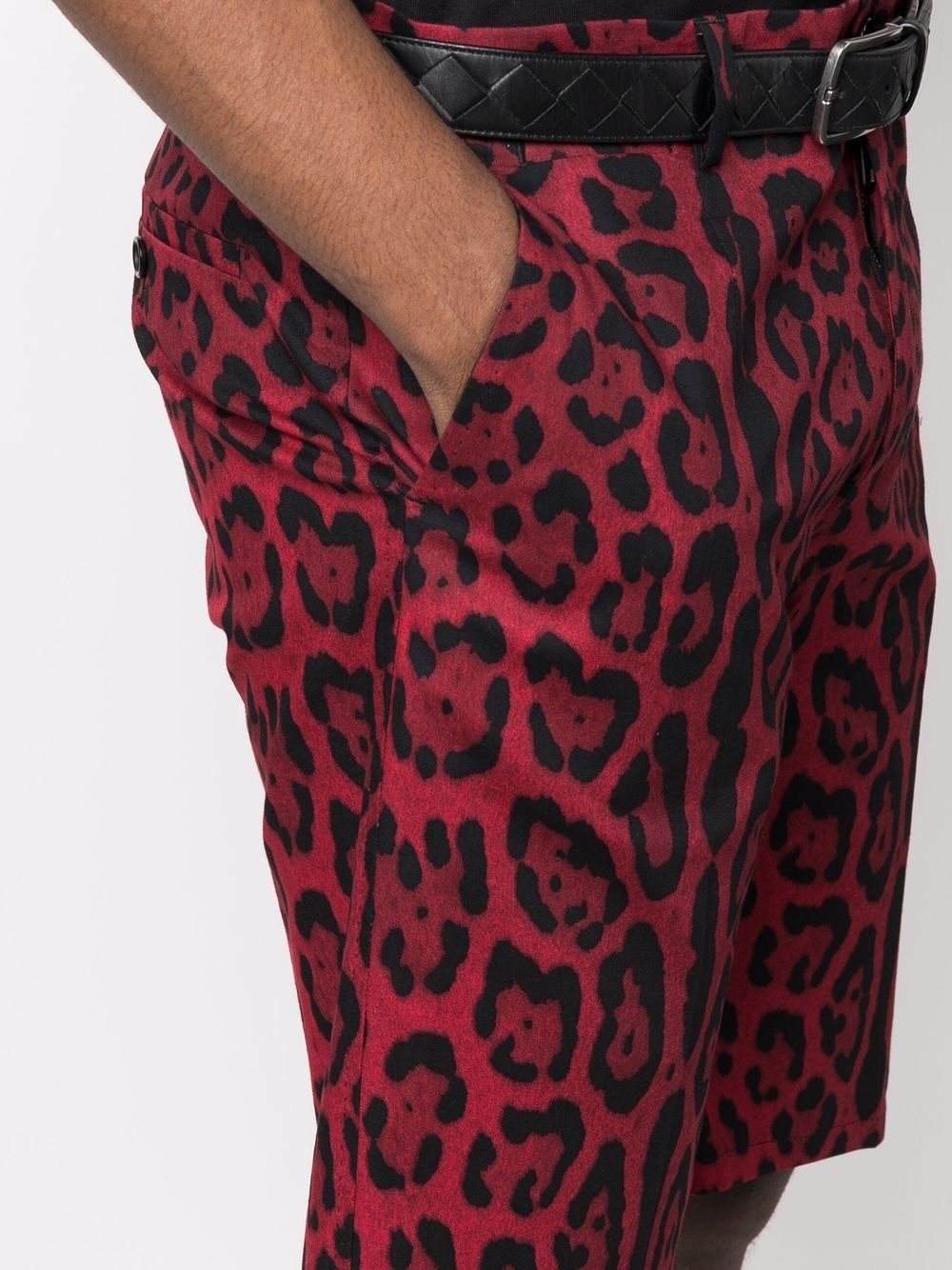 leopard-print tailored shorts - 5