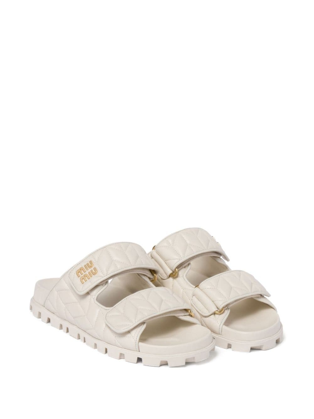 MatelassÃ© nappa leather slides - 2