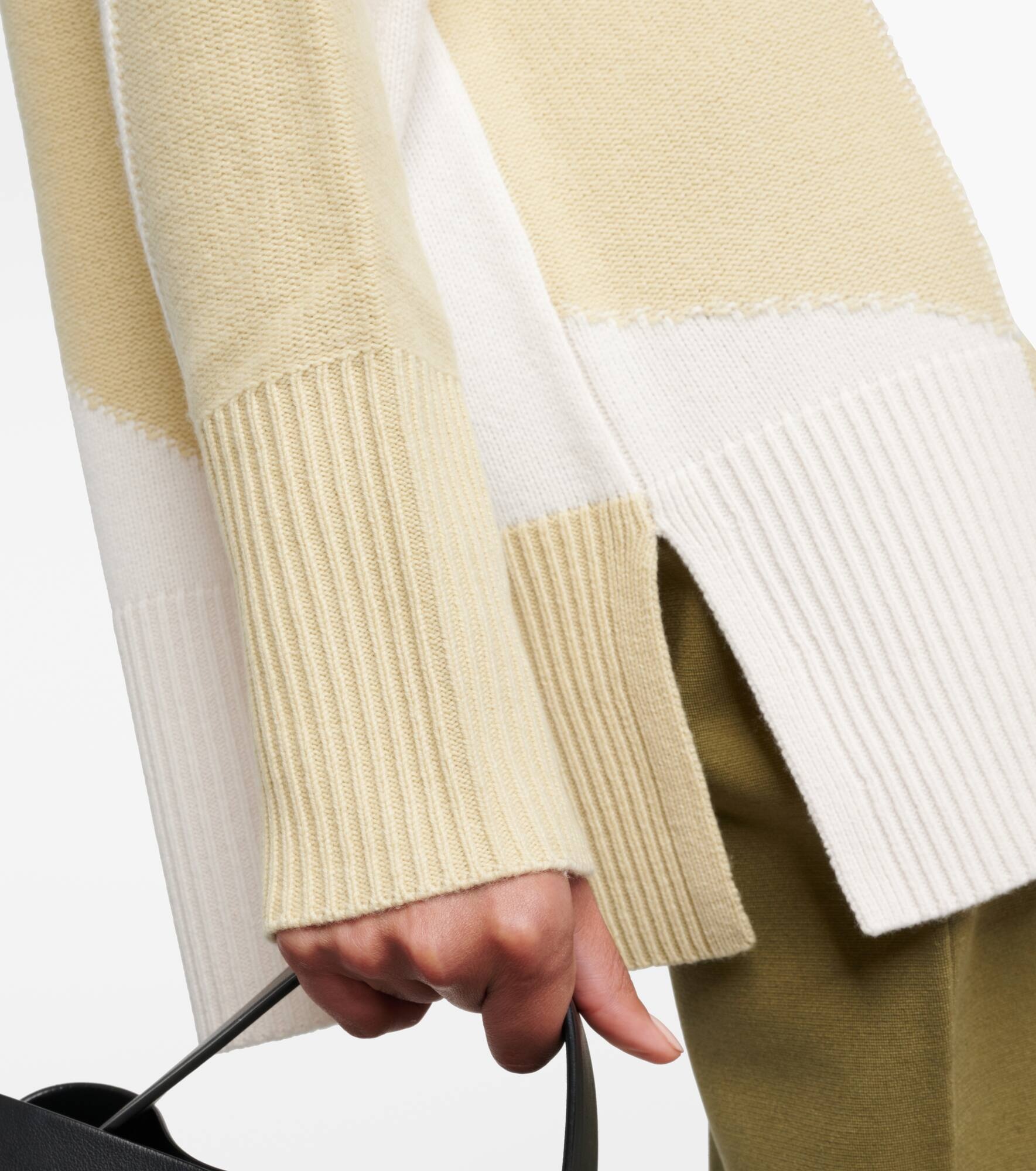 Colorblocked oversized wool-blend sweater - 5