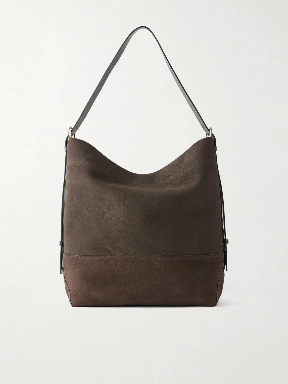 Belted Nubuck Leather Tote Bag - 1