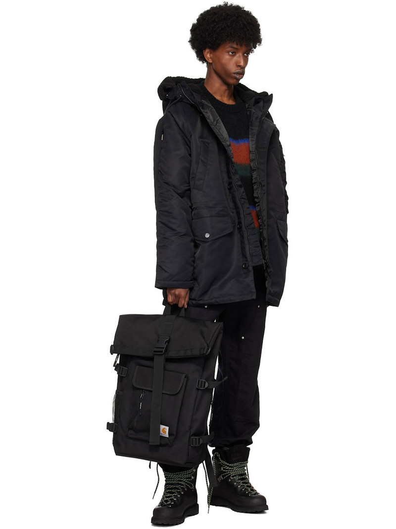 Carhartt Black Hooded Olten Parka Coat outlook