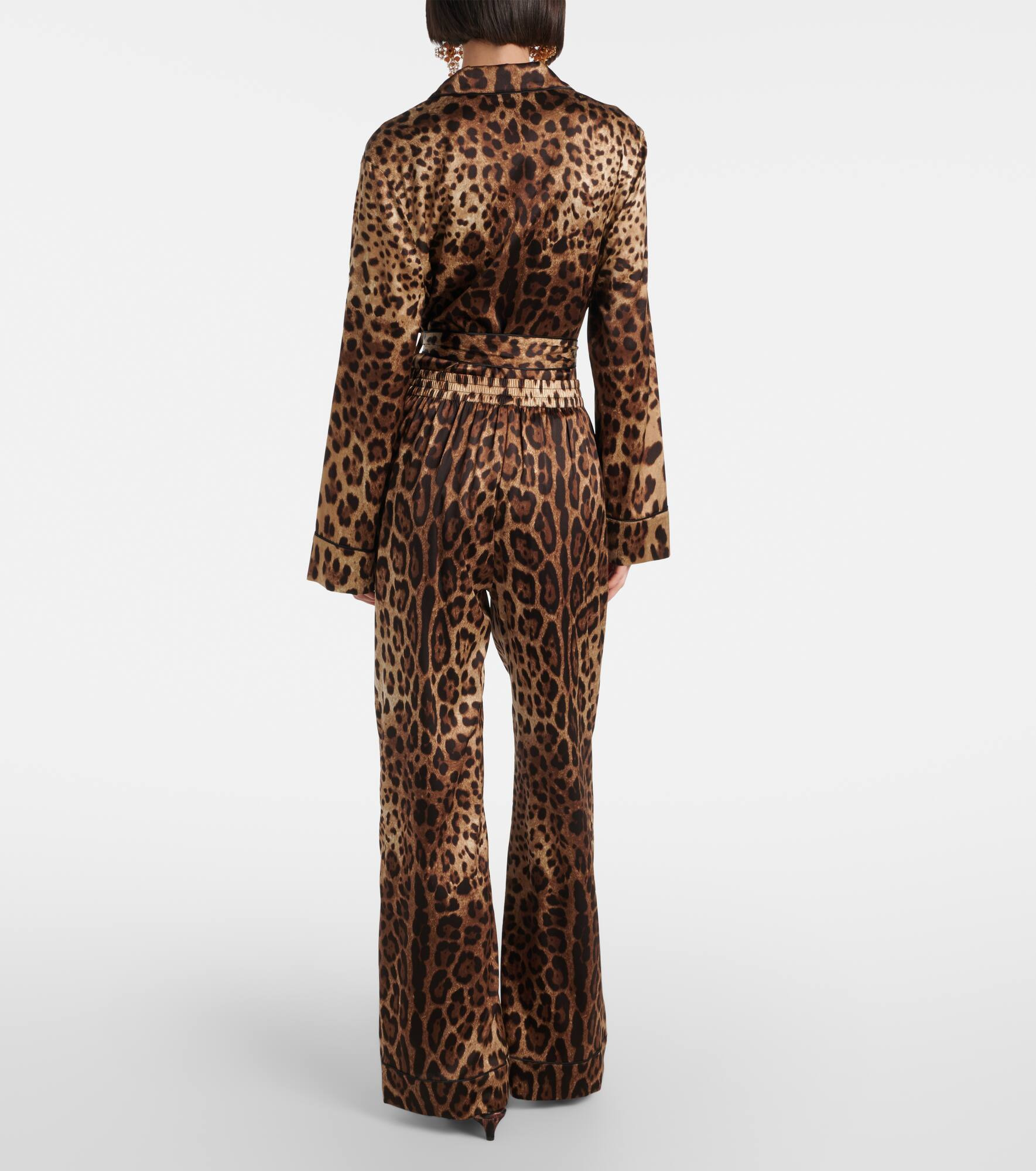 Leopard-print stretch-silk pants - 3