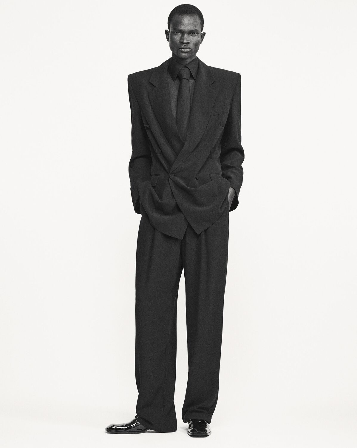 SAINT LAURENT JACKET IN SILK CREPE | ysl | REVERSIBLE