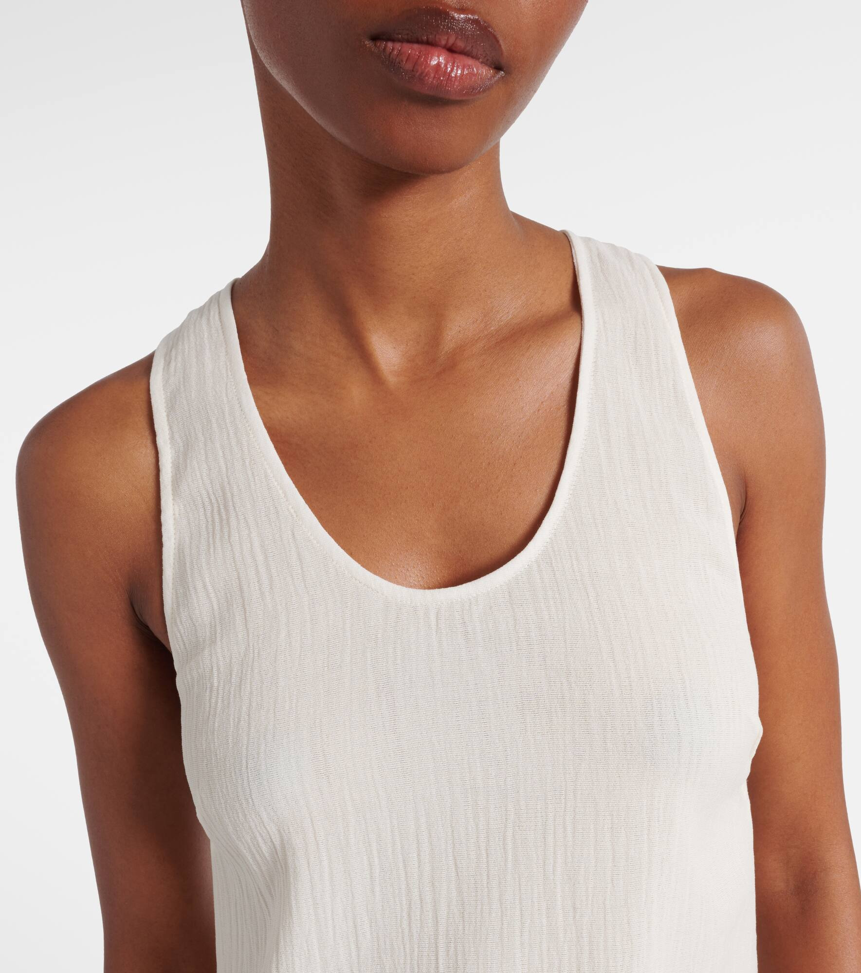 Cotton and silk maxi dress - 4