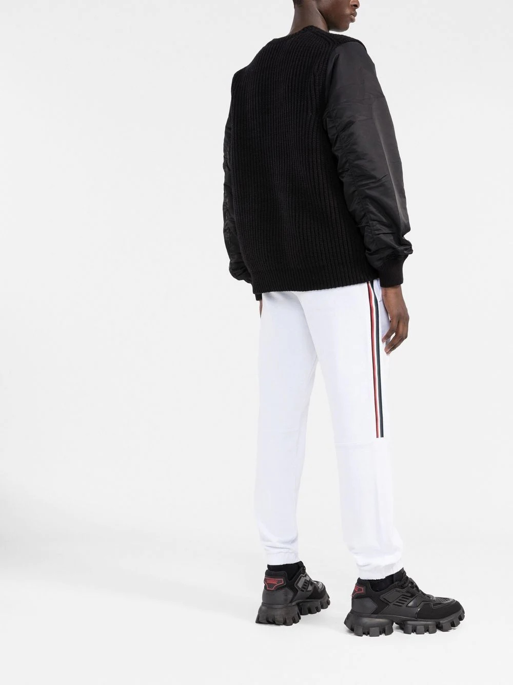 Tricolour-side stripe track pants - 4