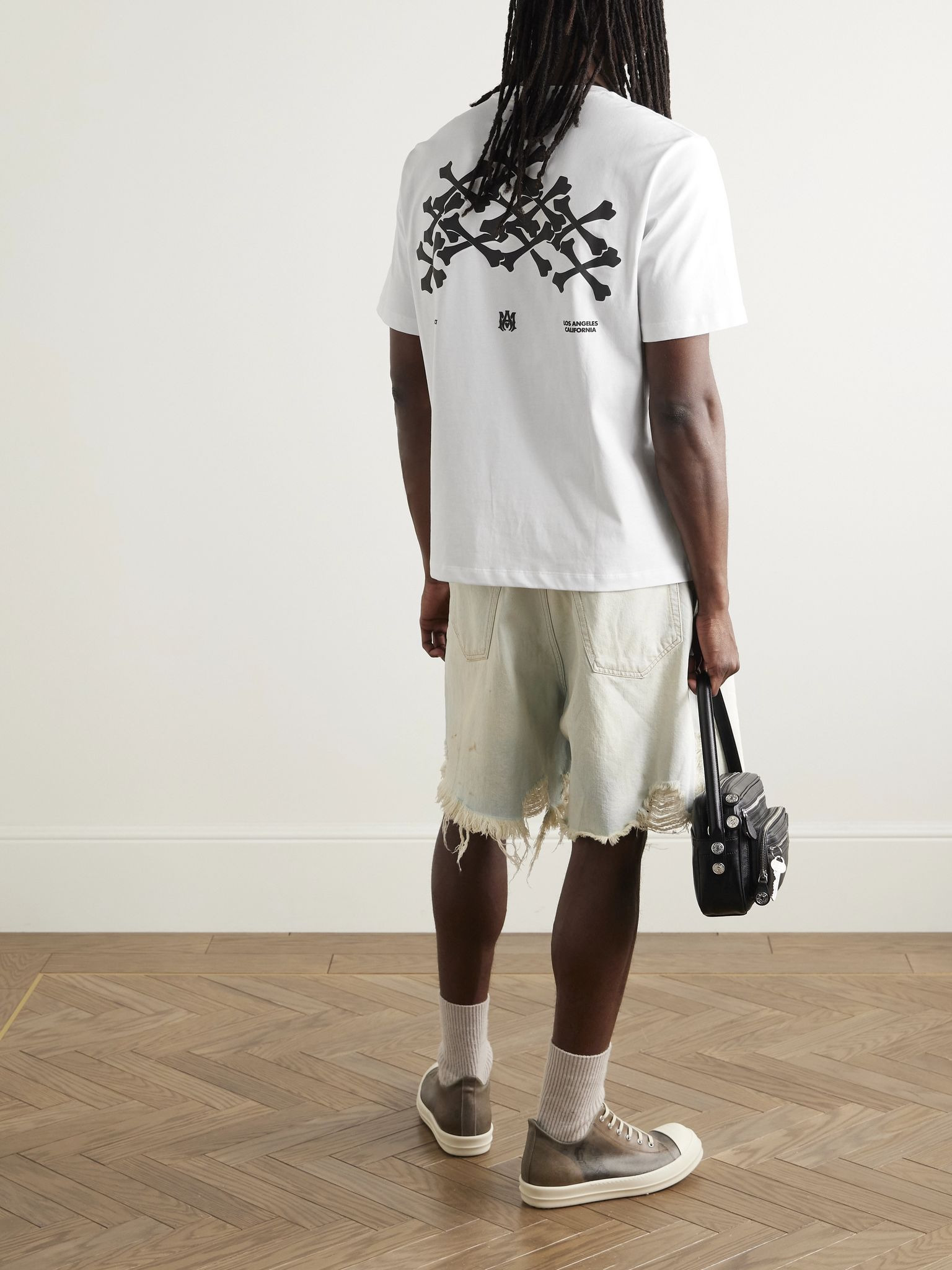 Bones Stacked Logo-Print Cotton-Jersey T-Shirt White - 2